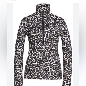 Goldbergh Black and White Leopard Print Ski Jacket